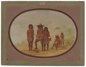 Five Maya Indians by George Catlin