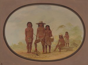 Five Maya Indians by George Catlin