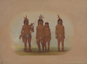 Four Macouchi Indians by George Catlin