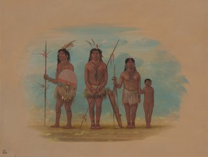 Four Xingu Indians, 1854-1869 by George Catlin