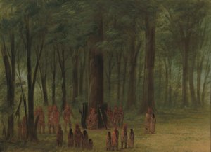 Funeral of Black Hawk - Saukie by George Catlin