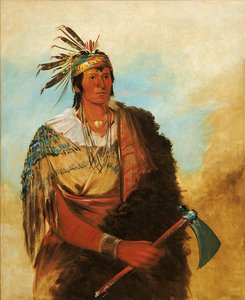 Go-to-kow-pah-ah, Stands by Himself, a Distinguished Brave by George Catlin