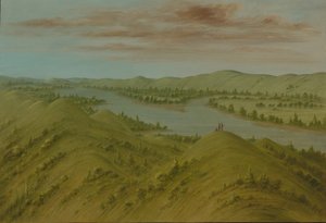 Grassy Bluffs, Upper Missouri, 1861-1869 by George Catlin