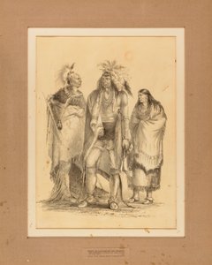 Group of Algonquian and Iroquoian Indian--no. 1 by George Catlin