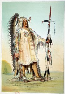 Indians of America: Mah-To-Toh-Pa, Second Mandan Chief in Chief
