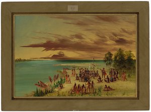 La Salle Claiming Louisiana for France. April 9, 1682 by George Catlin