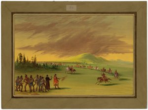 La Salle Meets a War Party of Cenis Indians on a Texas Prairie. April 25, 1686