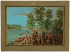La Salle Taking Possession of the Land at the Mouth of the Arkansas. March 10, 1682 by George Catlin