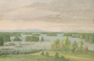 Swan Lake, Near the Coteau des Prairies by George Catlin
