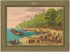 Launching of the Griffin, July 1679 by George Catlin