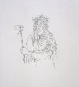 Men-son-se-a (The Lefthand) 1852 by George Catlin