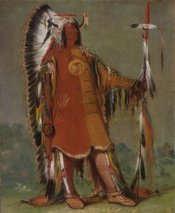 Máh-to-tóh-pa, Four Bears, Second Chief, in Full Dress by George Catlin