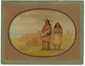 Riccarree Chief and His Wife by George Catlin