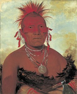 Shon-ka-ki-he-ga, Horse Chief, Grand Pawnee Head Chief by George Catlin