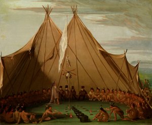 Sioux Dog Feast by George Catlin