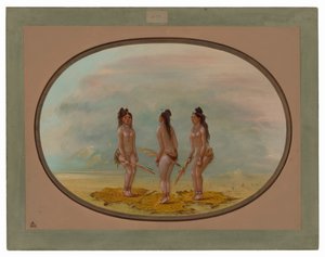 The Handsome Dance - Goo-a-give by George Catlin