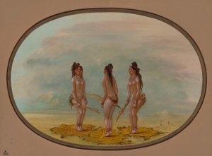 The Handsome Dance - Goo-a-give by George Catlin