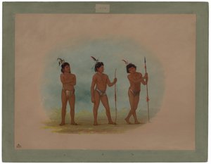 Three Auca Children by George Catlin