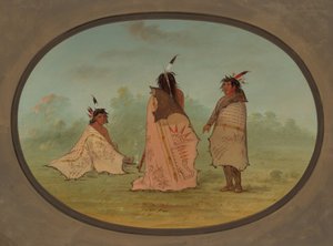 Three Blackfoot Men, 1855-1869 by George Catlin
