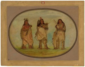 Three Distinguished Warriors of the Sioux Tribe by George Catlin