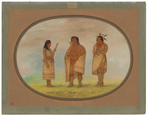 Three Potowotomie Indians by George Catlin