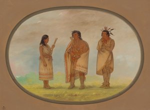 Three Potowotomie Indians by George Catlin