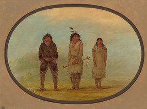Three Selish Indians by George Catlin