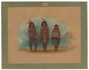 Three Taruma Indians by George Catlin