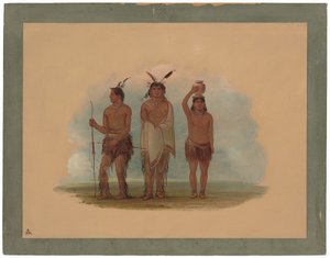 Three Walla Walla Indians by George Catlin