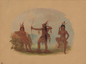 Three Woyaway Indians by George Catlin