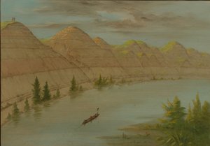View in the Grand Detour, Upper Missouri by George Catlin