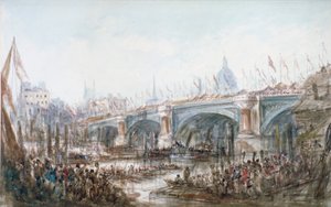 Opening of Blackfriars Bridge, London by George Chambers