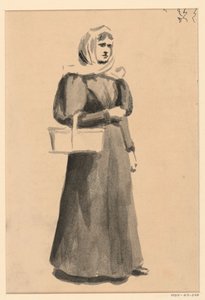 Woman with a Basket by George Charles Aid