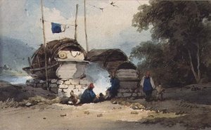 A Riverside Encampment, China