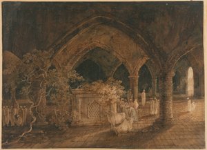 An Indian Tomb by George Chinnery