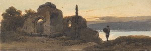 Temple by the Lake by George Chinnery