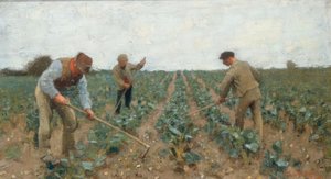 Hoeing the Land by George Clausen