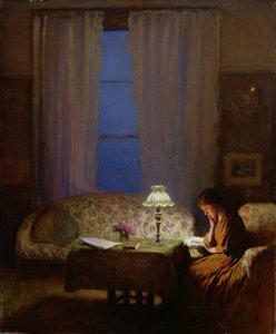 Reading by Lamplight (Twilight: Interior)