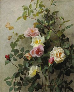 Roses on a Wall by George Cochran Lambdin