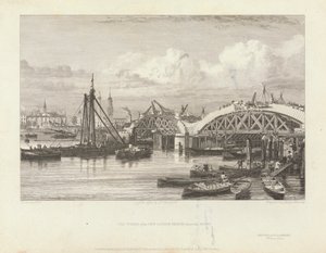 The Works of the New London Bridge by George Cooke