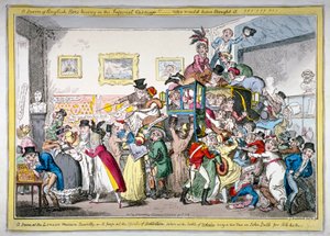 A Swarm of English Bees Hiving in the Imperial Carriage!! A Scene at the London Museum