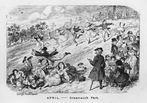 April, Greenwich Park, London by George Cruikshank