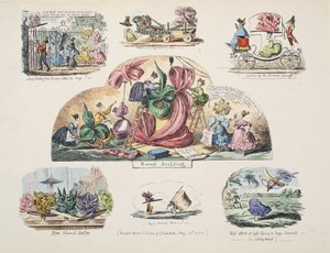 Bonnet Building, pub. 1828 by George Cruikshank