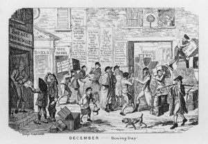 Boxing Day (engraving) by George Cruikshank