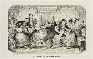 December - Christmas Bustle from George Cruikshank