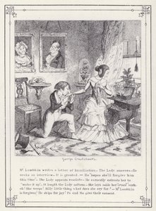 Illustration for The Bachelor’s Own Book, or The Progress of Mr Lambkin (Gent) by George Cruikshank