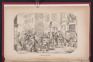 January from The Comic Almanack by George Cruikshank