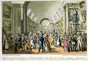 The Grand Gallery of the Louvre - in “Life in Paris” by David Carey, London by George Cruikshank