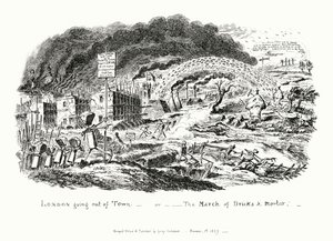 London Going Out of Town, or the March of Bricks and Mortar by George Cruikshank