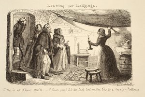 Looking for Lodgings by George Cruikshank